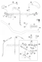 GUIDON / COMMANDES  450 ktm-moto 2004 EXC 2