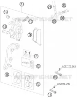 ETRIER DE FREIN AVANT pour KTM 450 EXC-R de 2008
