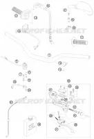 GUIDON / COMMANDES pour KTM 450 EXC-R de 2008