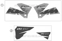 AUTOCOLLANTS pour KTM 450 EXC-G RACING de 2006
