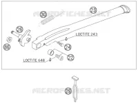 BEQUILLE LATERALE / CENTRALE pour KTM 450 EXC-G RACING de 2006