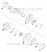 BOITE DE VITESSES   ARBRE PRIMAIRE pour KTM 450 EXC-G RACING de 2006