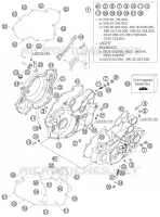 CARTER MOTEUR pour KTM 450 EXC-G RACING de 2006