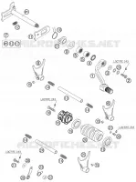 MECANISME DE SELECTION DE VITESSES pour KTM 450 EXC-G RACING de 2006