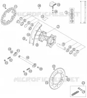 ROUE ARRIERE pour KTM 450 EXC-G RACING de 2006