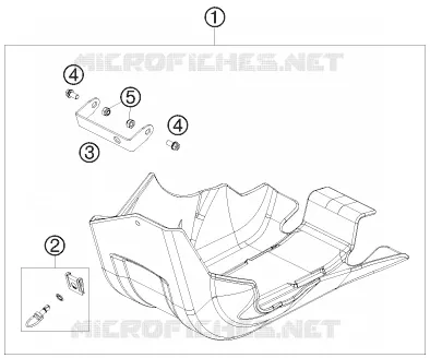 PROTECTION MOTEUR KTM MOTO 450 2010 EXC  450 EXC
