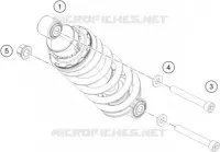 AMORTISSEUR pour KTM RC 200 BLACK NON ABS de 2016
