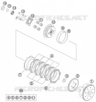 EMBRAYAGE pour KTM RC 200 BLACK NON ABS de 2016