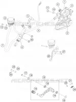 ETRIER DE FREIN AR pour KTM RC 200 BLACK NON ABS de 2016