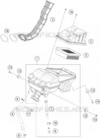FILTRE A AIR pour KTM RC 200 BLACK NON ABS de 2016