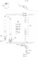 FOURCHE / T DE FOURCHE pour KTM RC 200 BLACK NON ABS de 2016