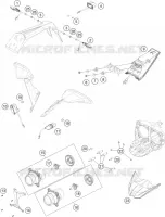 PHARE / FEU ARRIERE pour KTM RC 200 BLACK NON ABS de 2016