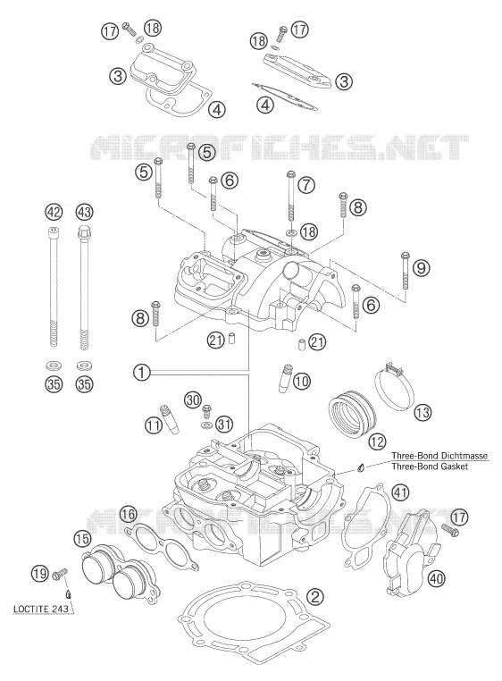 CULASSE KTM MOTO 400 2005 EXC  400 EXC RACING