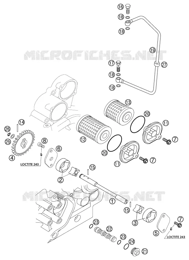 POMPE A HUILE KTM MOTO 400 2002 EXC  400 EXC RACING