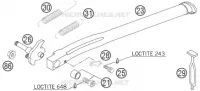 BEQUILLE LATERALE / CENTRALE pour KTM 400 EXC FACTORY de 2005
