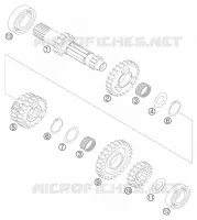 BOITE DE VITESSES   ARBRE PRIMAIRE pour KTM 400 EXC FACTORY de 2005