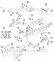 BRAS OSCILLANT  pour KTM 400 EXC FACTORY de 2005