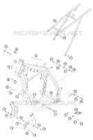CADRE pour KTM 400 EXC FACTORY de 2005
