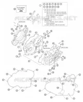 CARTER MOTEUR pour KTM 400 EXC FACTORY de 2005