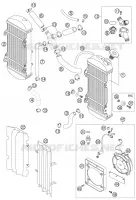 CIRCUIT DE REFROIDISSEMENT pour KTM 400 EXC FACTORY de 2005