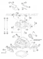 CULASSE pour KTM 400 EXC FACTORY de 2005