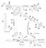 DISTRIBUTION pour KTM 400 EXC FACTORY de 2005
