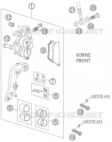 ETRIER DE FREIN AVANT pour KTM 400 EXC FACTORY de 2005