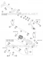 MECANISME DE SELECTION DE VITESSES pour KTM 400 EXC FACTORY de 2005