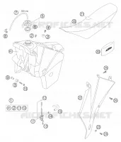 RESERVOIR / SELLE pour KTM 400 EXC FACTORY de 2005