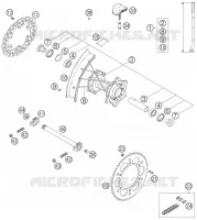 ROUE ARRIERE pour KTM 400 EXC FACTORY de 2005