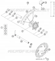 ROUE AVANT pour KTM 400 EXC FACTORY de 2005