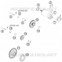 DEMARREUR ELECTRIQUE pour KTM 400 EXC de 2010