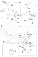 GUIDON / COMMANDES pour KTM 400 EXC de 2010