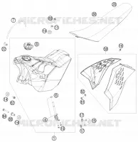 RESERVOIR / SELLE pour KTM 400 EXC de 2010