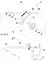 ROUE AVANT pour KTM 400 EXC de 2010