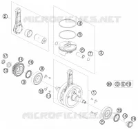 VILEBREQUIN / PISTON pour KTM 400 EXC de 2010