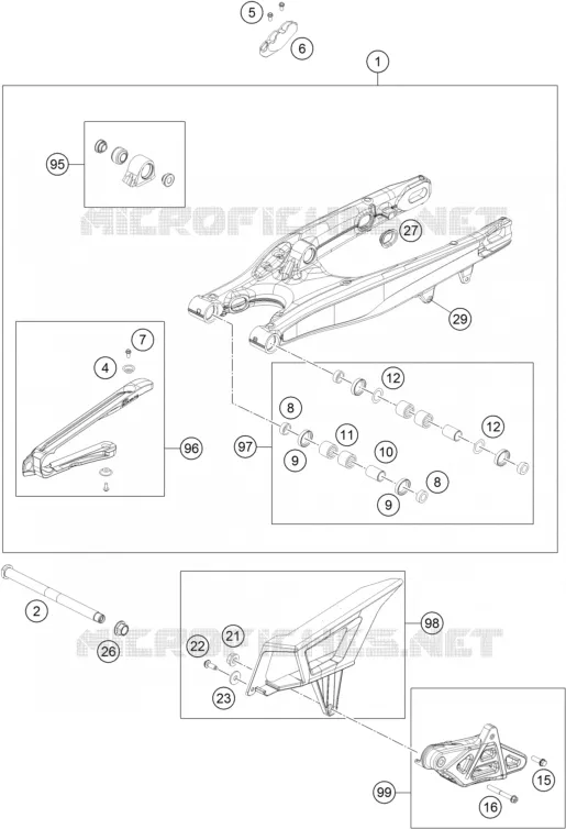 BRAS OSCILLANT  KTM MOTO 350 2018 EXC-F  350 EXC-F SIX DAYS