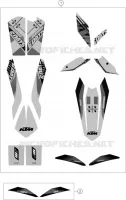 AUTOCOLLANTS pour KTM 350 EXC-F SIX DAYS de 2014