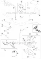 GUIDON / COMMANDES pour KTM 350 EXC-F SIX DAYS de 2014