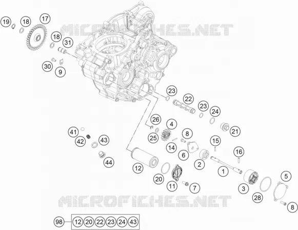 POMPE A HUILE KTM MOTO 350 2019 EXC-F  350 EXC-F