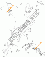 PLASTIQUES pour KTM 350 EXC-F de 2016