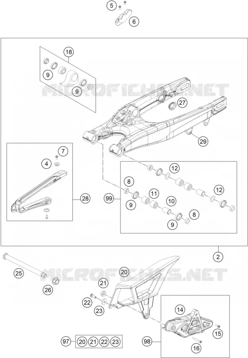 BRAS OSCILLANT  KTM MOTO 350 2016 EXC-F  350 EXC-F