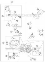 BOITIER PAPILLON INJECTION pour KTM 350 EXC-F de 2015