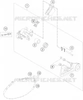 ETRIER DE FREIN AR pour KTM 350 EXC-F de 2015