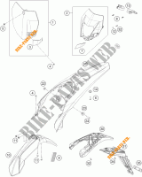 PLASTIQUES pour KTM 350 EXC-F de 2015