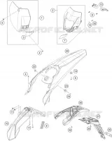 PLASTIQUES pour KTM 350 EXC-F de 2015