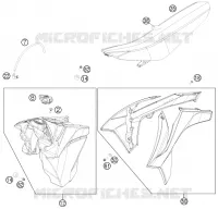 RESERVOIR / SELLE pour KTM 350 EXC-F de 2015