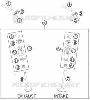 SOUPAPES pour KTM 350 EXC-F de 2015