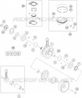 VILEBREQUIN / PISTON pour KTM 350 EXC-F de 2015