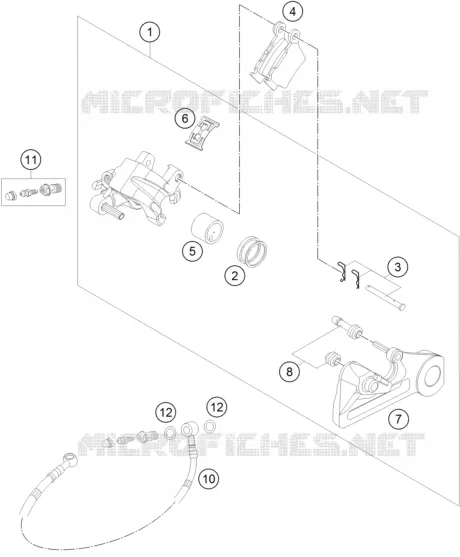 ETRIER DE FREIN AR KTM MOTO 350 2015 EXC-F  350 EXC-F